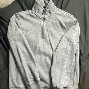Michael Kors Men’s Light Gray Zip-Up Pullover Sweatshirt